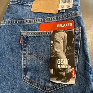 NWT 550 Relaxed Fit Levi’s Jeans.  Size 36 30.